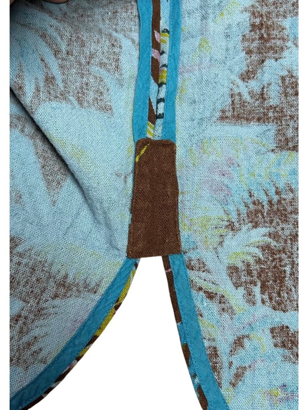 Inouï Small Brown Vintage Women’s Tropical Button-Up Shirt/Jacket 100% Cotton - Picture 5 of 14